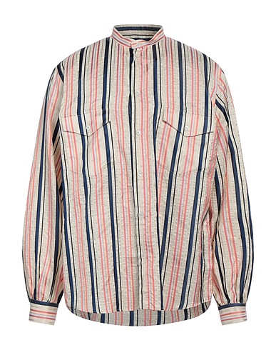 BALLY Gestreiftes Hemd Cremeweiß 100% Seide