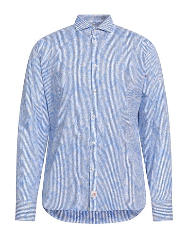PANAMA Gestreiftes Hemd Himmelblau 100% Baumwolle