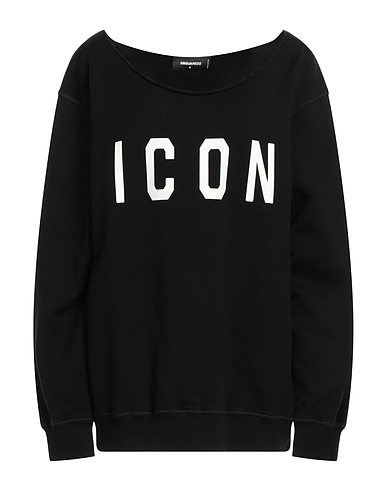 DSQUARED2 Sweatshirt Black 100% Cotton, Elastane