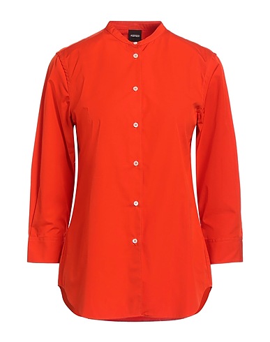 ASPESI Solid color shirts & blouses Tomato red 100% Cotton