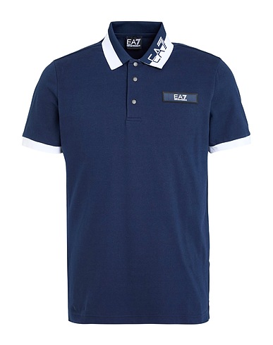 EA7 Poloshirt Marineblau 97% Baumwolle, 3% Elastan