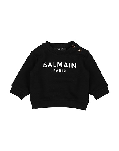 BALMAIN Felpa Nero 100% Cotone, Elastan