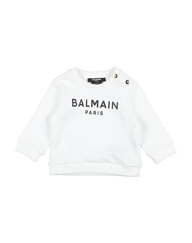 BALMAIN Felpa Bianco 100% Cotone, Elastan