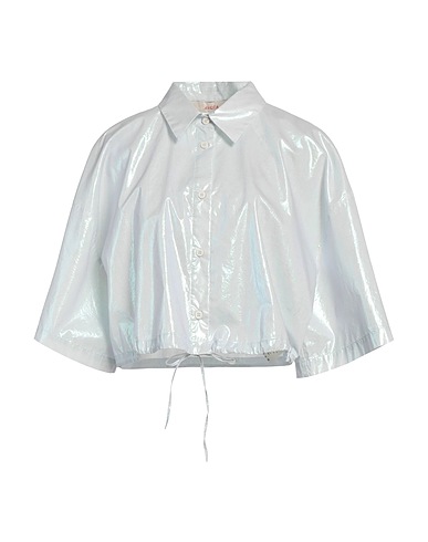 JUCCA Solid colour shirts & blouses Light grey 100% Cotton
