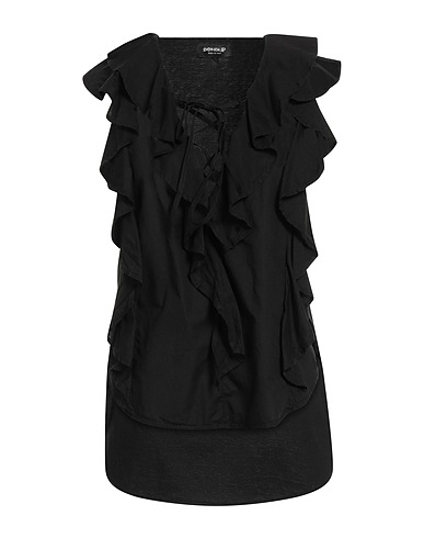 DONDUP Top Nero 100% Cotone