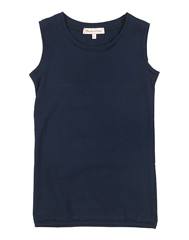 MANILA GRACE T-shirt Navy blue 95% Cotton, 5% Elastane
