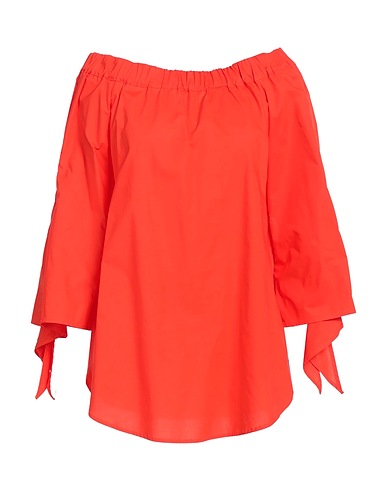SOLOTRE Off-the-shoulder top Orange 100% Cotton