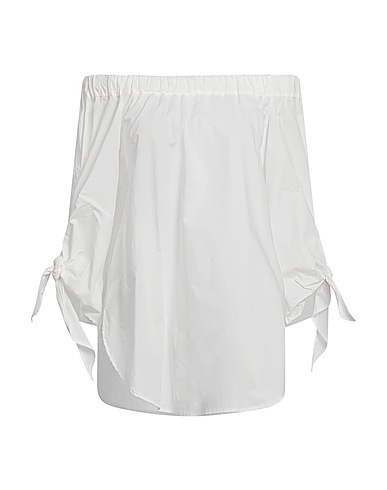 SOLOTRE Off-the-shoulder top White 100% Cotton