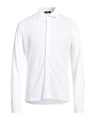 HERNO Camicia tinta unita Bianco 100% Cotone