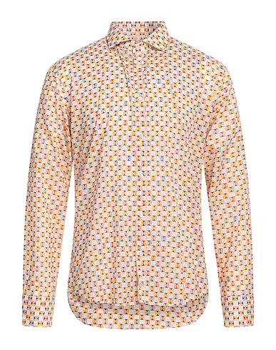 PANAMA Hemd mit Muster Mandarine 100% Baumwolle
