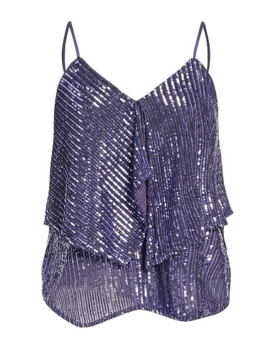 PINKO Top Purple 93% Polyester, 7% Elastane