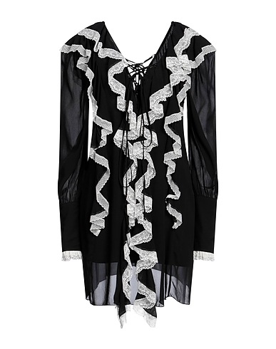 ANIYE RECORDS Short dress Black 100% Viscose, Polyamide