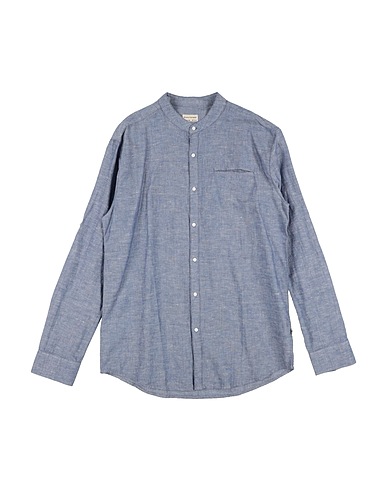 NUKUTAVAKE Camicia tinta unita Blu navy 60% Cotone, 40% Lino