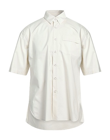 LARDINI 無地シャツ オフホワイト コットン 97% / ポリウレタン 3%