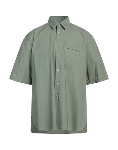 LARDINI 無地シャツ ミリタリーグリーン コットン 97% / ポリウレタン 3%