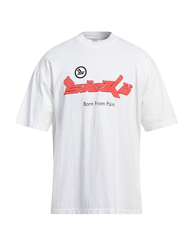 SICKO BORN FROM PAIN T-shirt White 100% Cotton