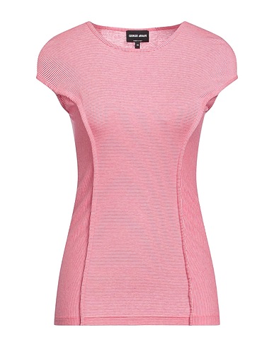 GIORGIO ARMANI T-shirt Red 50% Cotton, 30% Cashmere, 20% Silk