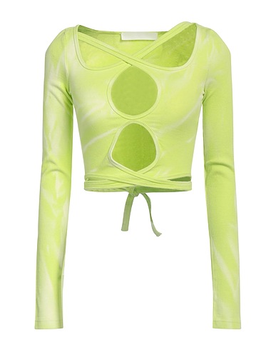 DION LEE Top Lime green 94% Cotton, 6% Elastane