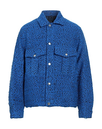 SONG FOR THE MUTE Patterned shirt Blue 59% Cotton, 33% Acrylic, 5% Polyester, 3% Other Fibres