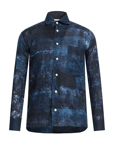 DESTIN Linen shirt Navy blue 100% Linen