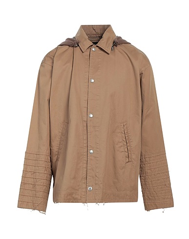 UNDERCOVER Patterned shirt Camel 100% Cotton