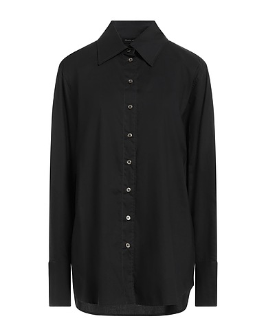 ROBERTO COLLINA Solid color shirts & blouses Black 100% Cotton