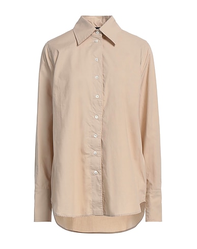 ROBERTO COLLINA Solid color shirts & blouses BEIGE 100% Cotton