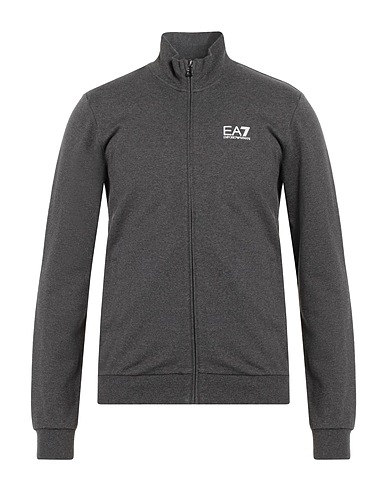 EA7 Felpa Piombo 100% Cotone, Elastan