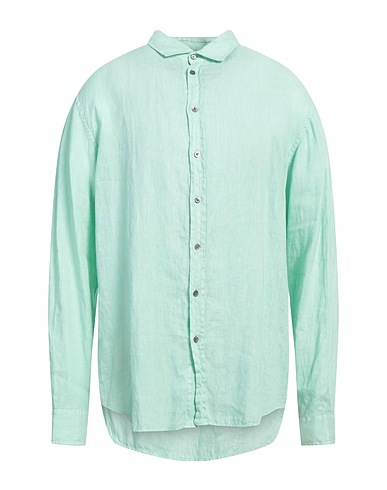 EMPORIO ARMANI Linen shirt Light green 100% Linen