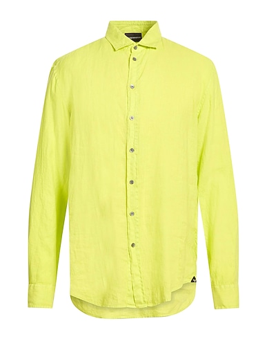 EMPORIO ARMANI Linen shirt Lime green 100% Linen