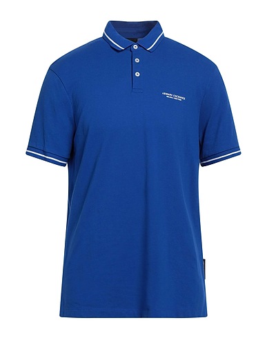 ARMANI EXCHANGE Polo shirt Blue 100% Cotton