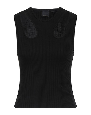 PINKO Top Black 97% Viscose, 3% Elastane