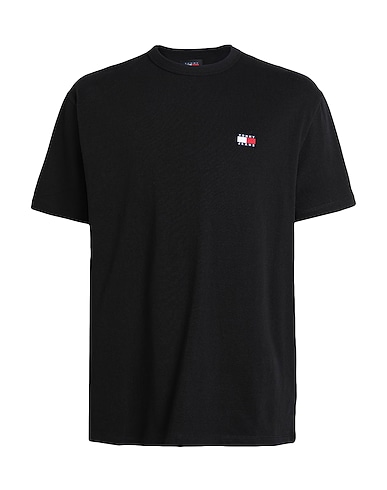 TOMMY JEANS Basic T-Shirt TJM REG BADGE TEE EX
 Black 100% Cotton