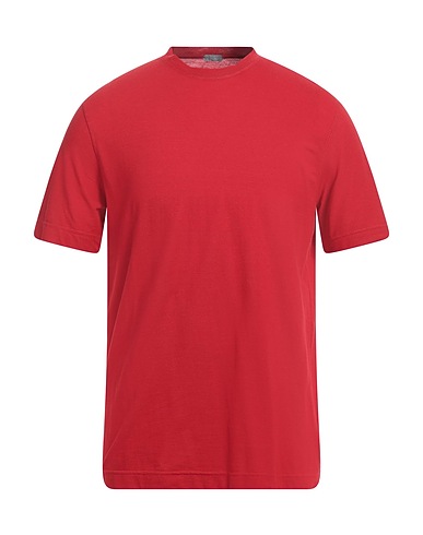 ZANONE Basic T-Shirt Burgundy 100% Cotton