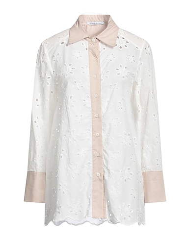 LE SARTE DEL SOLE Lace shirts & blouses White 100% Cotton