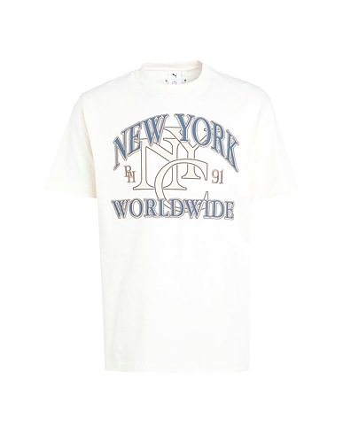 PUMA T-shirt PUMA x RHUIGI Graphic Tee
 Ivory 100% Cotton