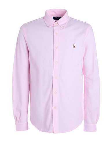 POLO RALPH LAUREN Solid colour shirt KNIT OXFORD SHIRT
 Light pink 100% Cotton