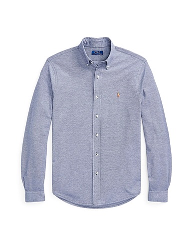 POLO RALPH LAUREN Solid colour shirt KNIT OXFORD SHIRT
 Navy blue 100% Cotton