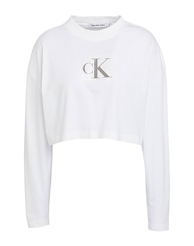 CALVIN KLEIN JEANS Crop top White 100% Cotton