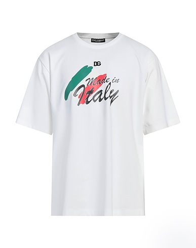 DOLCE&GABBANA T-shirt White 59% Cotton, 38% Polyamide, 3% Elastane