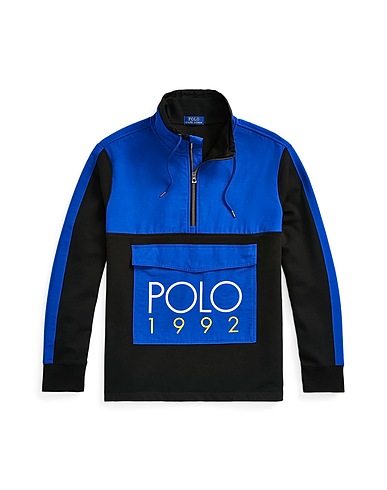 POLO RALPH LAUREN Sweatshirt  POLO 1992 HYBRID PULLOVER 
 Bright blue 66% Cotton, 34% Recycled polyester
