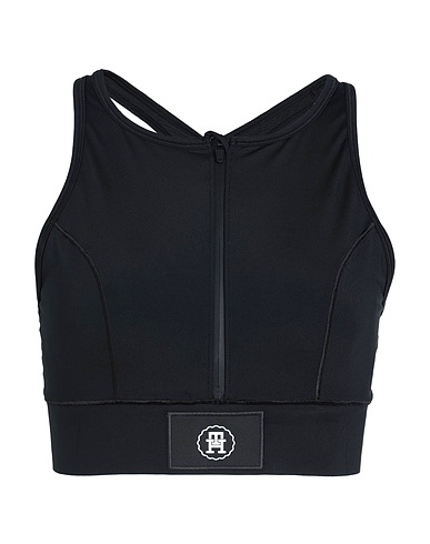 TOMMY HILFIGER Top Black 78% Polyester, 22% Elastane