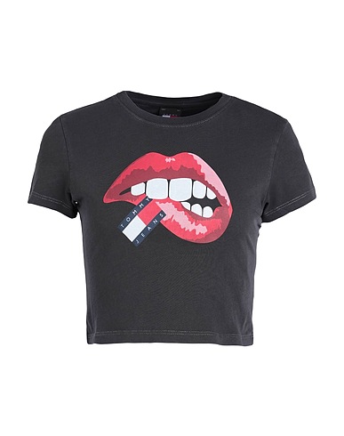 TOMMY JEANS Crop top Black 100% Cotton
