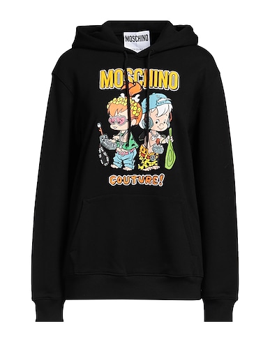 MOSCHINO Hooded sweatshirt Black 100% Organic cotton
