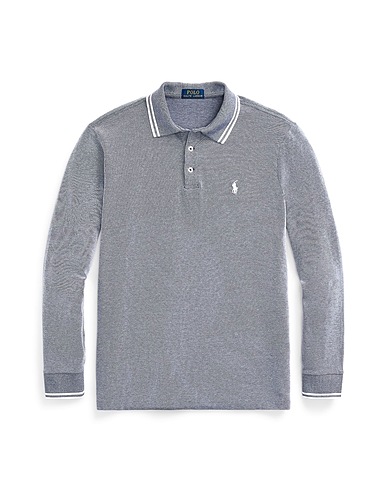 POLO RALPH LAUREN Polo shirt CUSTOM SLIM FIT STRETCH OXFORD MESH POLO
 Navy blue 96% Cotton, 4% Elastane