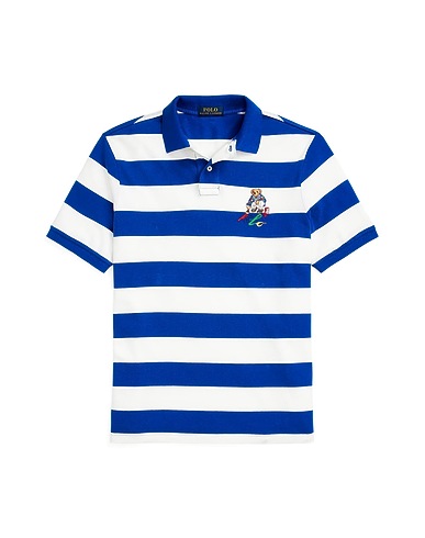 POLO RALPH LAUREN Polo shirt  CLASSIC FIT POLO BEAR MESH POLO SHIRT 
 Blue 100% Cotton