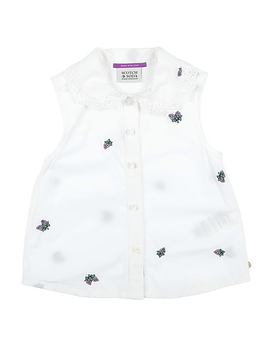 SCOTCH R'BELLE Patterned shirts & blouses White 100% Organic cotton, Polyester, Cotton