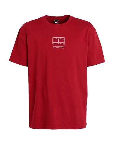 TOMMY JEANS Ｔシャツ ボルドー コットン 100%