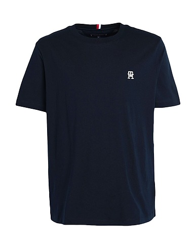 TOMMY HILFIGER Basic T-Shirt Navy blue 100% Cotton