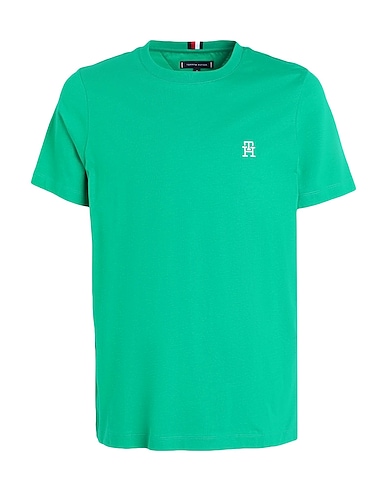 TOMMY HILFIGER T-shirt Verde 100% Cotone